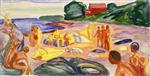 Edvard Munch  - Bilder Gemälde - Beach Scene