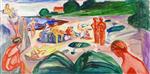 Edvard Munch  - Bilder Gemälde - Beach Scene