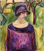 Edvard Munch  - Bilder Gemälde - Birgit Prestøe in the Garden