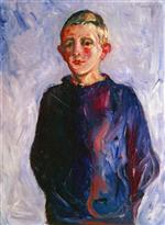 Edvard Munch  - Bilder Gemälde - Boy from Warnemünde