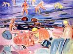Edvard Munch  - Bilder Gemälde - Boys Bathing