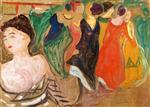 Edvard Munch  - Bilder Gemälde - Brothel Scene