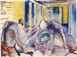 Edvard Munch  - Bilder Gemälde - Building Workers in the Studio
