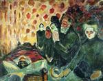 Edvard Munch  - Bilder Gemälde - By the Deathbed (Fever)