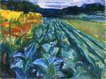 Edvard Munch  - Bilder Gemälde - Cabbage Field