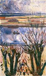 Edvard Munch  - Bilder Gemälde - Canal in Warnemünde