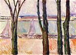 Edvard Munch  - Bilder Gemälde - Canal in Warnemünde