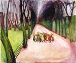Edvard Munch  - Bilder Gemälde - Children on the Street