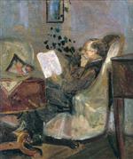 Edvard Munch  - Bilder Gemälde - Christian Munch on the Couch