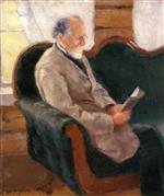 Edvard Munch  - Bilder Gemälde - Christian Munch on the Couch