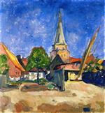 Edvard Munch  - Bilder Gemälde - Church in Travemünde