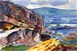 Edvard Munch  - Bilder Gemälde - Coastal Landscape at Hvitsten
