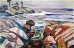 Edvard Munch  - Bilder Gemälde - Coastal Landscape at Hvitsten