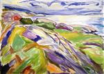Edvard Munch  - Bilder Gemälde - Coastal Landscape at Hvitten