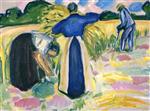 Edvard Munch  - Bilder Gemälde - Corn Harvest