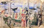 Edvard Munch  - Bilder Gemälde - Dance on the Beach