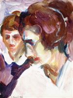 Edvard Munch  - Bilder Gemälde - Double Portrait