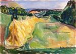 Edvard Munch  - Bilder Gemälde - Drying Hay