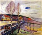 Edvard Munch  - Bilder Gemälde - Early Spring in Åsgårdstrand