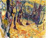 Edvard Munch  - Bilder Gemälde - Elm Forest in Autumn