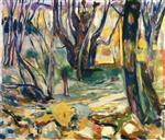 Edvard Munch  - Bilder Gemälde - Elm Forest in Autumn