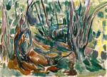 Edvard Munch  - Bilder Gemälde - Elm Forest in Summer