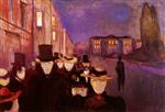 Edvard Munch  - Bilder Gemälde - Evening on Karl Johan Street