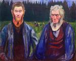 Edvard Munch  - Bilder Gemälde - Father and Son