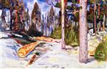 Edvard Munch  - Bilder Gemälde - Felled Trees