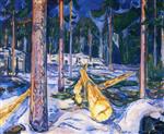Edvard Munch  - Bilder Gemälde - Felling Area