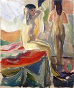 Edvard Munch  - Bilder Gemälde - Female Nudes, Seated and Standing