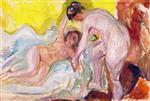 Edvard Munch  - Bilder Gemälde - Female Nudes, Standing and Lying Down