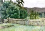 Edvard Munch  - Bilder Gemälde - Fence in the Forest