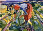 Edvard Munch  - Bilder Gemälde - Field Work