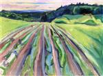 Edvard Munch  - Bilder Gemälde - Fields at Ekely