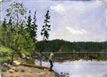Edvard Munch  - Bilder Gemälde - Fisherman by the Water