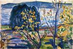 Edvard Munch  - Bilder Gemälde - Fjord Landscape
