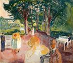 Edvard Munch  - Bilder Gemälde - Flirting in the Park