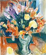 Edvard Munch  - Bilder Gemälde - Flowers in a Vase