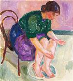 Edvard Munch  - Bilder Gemälde - Foot Bath