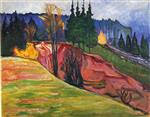 Edvard Munch  - Bilder Gemälde - From Thuringewald