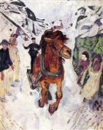 Edvard Munch  - Bilder Gemälde - Galloping horse