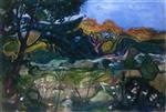 Edvard Munch  - Bilder Gemälde - Garden Path
