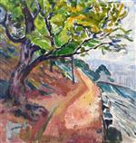 Edvard Munch  - Bilder Gemälde - Green Tree by the Road