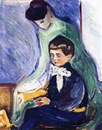 Edvard Munch  - Bilder Gemälde - Hans Herbert Esche with Nanny