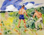 Edvard Munch  - Bilder Gemälde - Haymaking
