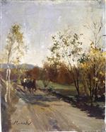 Edvard Munch  - Bilder Gemälde - Horse and Cart on a Country Road