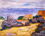 Edvard Munch  - Bilder Gemälde - House in Borre