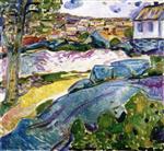 Edvard Munch  - Bilder Gemälde - Houses in Kragerø