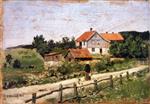 Edvard Munch  - Bilder Gemälde - Houses in Maridalen